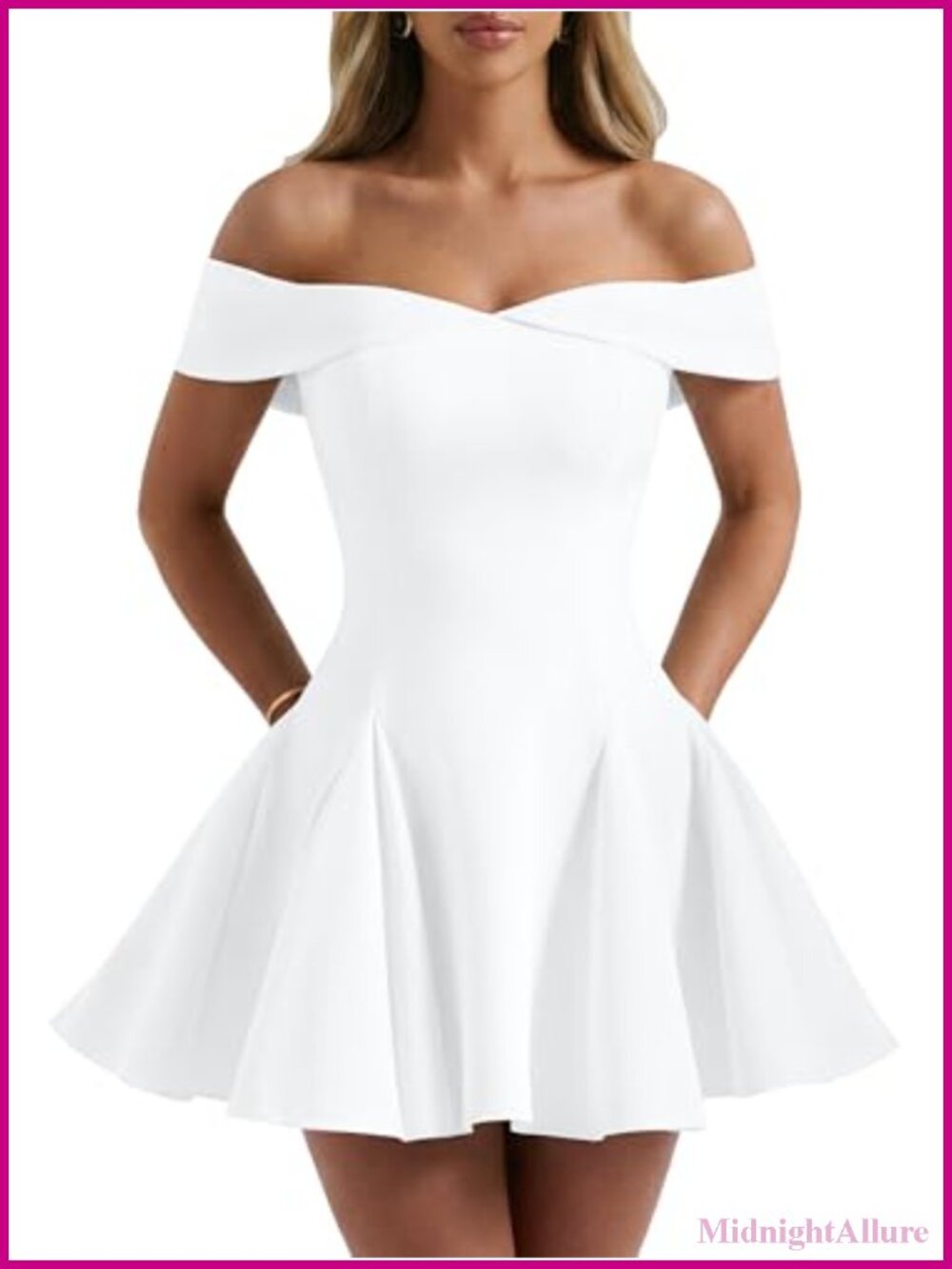 Off The Shoulder Mini Dress A Line Party Cocktail Sweetheart Neck